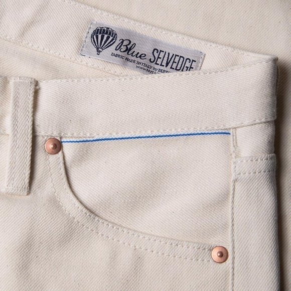 Women's BENZAK W--01 Straight 12 oz. ecru selvedge denim NWT - Picture 4 of 6